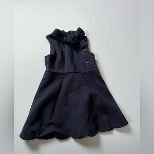 Janie and Jack navy blue sweet‎ stables collared scallop hem dress